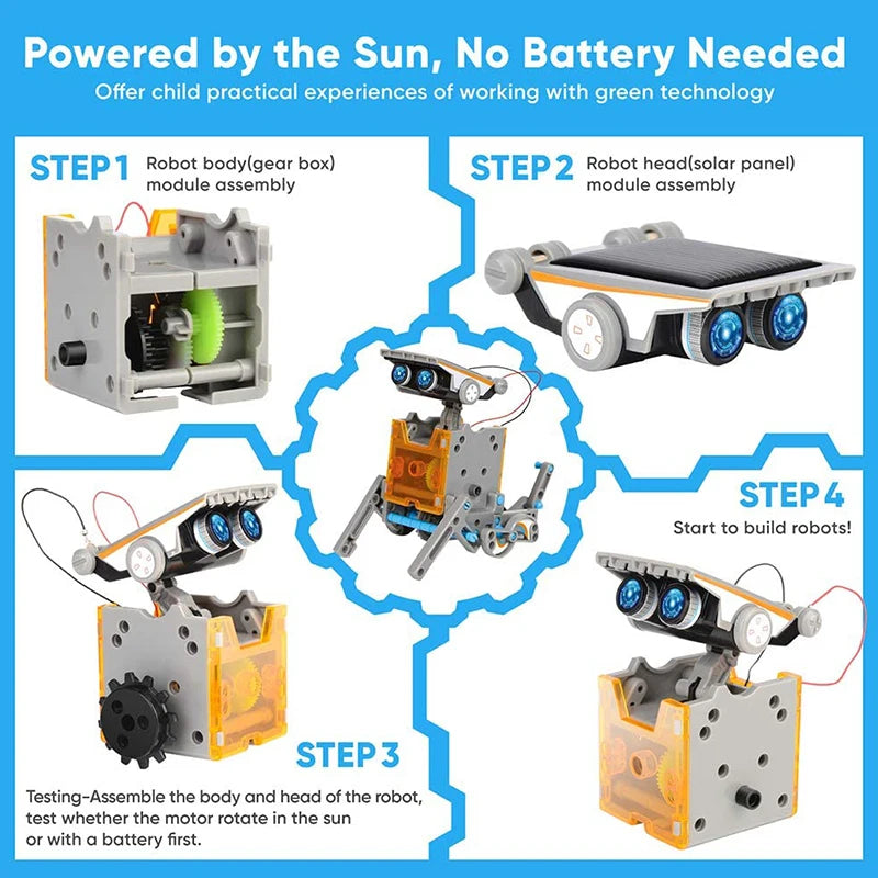 12-in-1 STEM education -  DIY  Building Solar Robot Kit